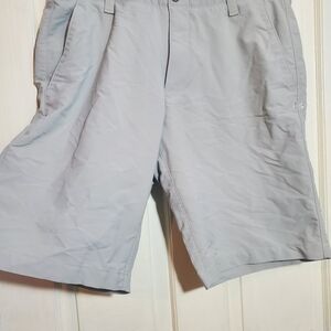 Under Armour Shorts 34 Mens Khaki Heatgear Chino Performance Golf Casual Stretch